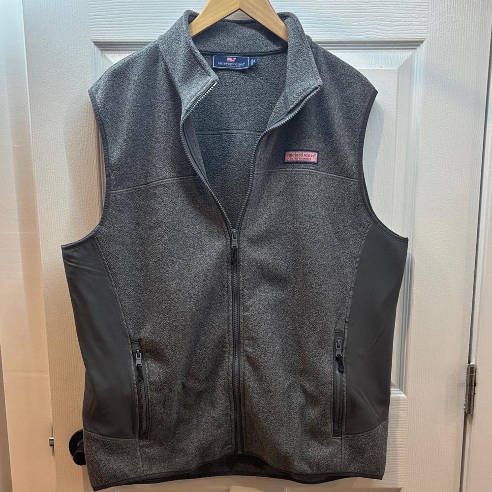 Vineyard Vines Gray Fleece Vest